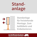 thumbnail of AL Briefkastensysteme 2 Fächer Premium Stand Briefkasten Anlage in RAL 7016 Anthrazit Grau, Post A4, robust, wetterfest, Artikelnummer: 331P2S1KSP7016