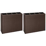 thumbnail of Helloshop26 - Conjunto de 2 parterres elevados para plantas flores y 4 macetas de resina tejida de color marrón 02_0001361