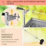 thumbnail of Sauenland Mini Rotisserie-Grill Drehspieß 4W 12kg max. Edelstahl Silber-Metallic