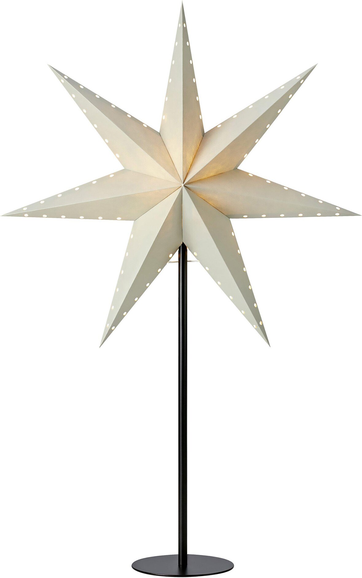Markslöjd-LIVELY Standstern grau/schwarz ø 45 cm, Höhe 64 cm, Zuleitung mit EIN/ AUS- Schalter, E14, 230V,MPN705931