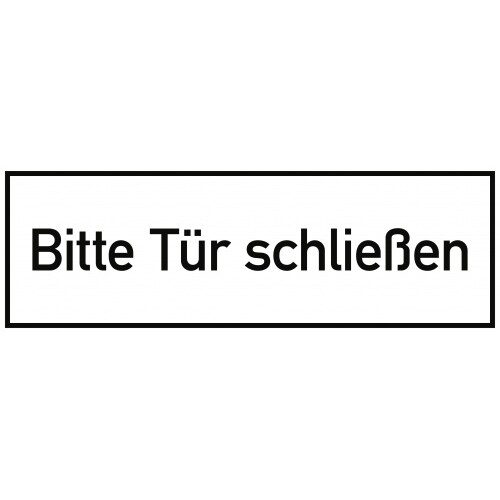 Bitte Tür schließen, Folie, 300x100 mm