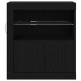 thumbnail of vidaXL Sideboard mit LED-Leuchten Schwarz Eiche 60,5x37x67 cm