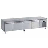 thumbnail of L2G - U-GN4100TN - soubassement refrigere, -2/+8°c, gaz r600a 4 portes gn1/1, sur roulettes ø 100 mm