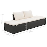thumbnail of vidaXL Gartenbett Schwarz 195×60 cm Poly Rattan
