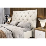 thumbnail of KAWOLA Bett ANNY Polsterbett Leder weiß 180x200cm