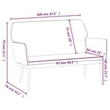 thumbnail of vidaXL Sitzbank Dunkelgrau 108x79x79 cm Samt