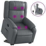 thumbnail of vidaXL Massagesessel mit Aufstehhilfe Grau Kunstleder