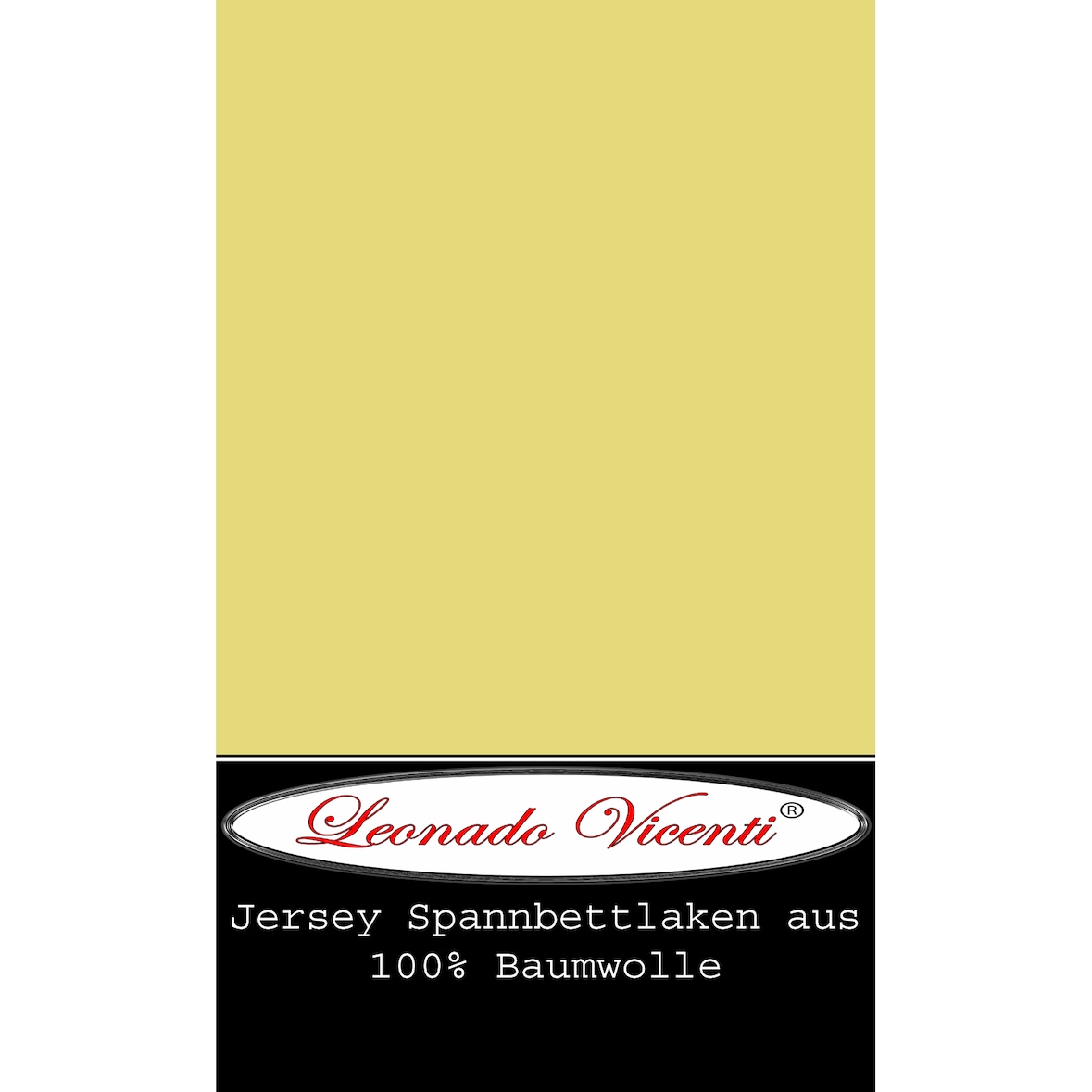 Spannbettlaken Jersey 100% Baumwolle 180-200x200 cm Gelb