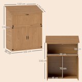 thumbnail of Outsunny-Gartenschrank-110L x 54B x 136H cm-Braun