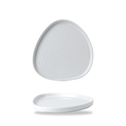 6 x Teller dreieckig walled 20cm CHEFS' PLATES white