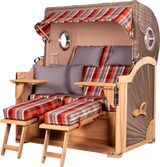 thumbnail of Strandkorb Komplettset - bene living - Königssee Teak Bullauge - PE grau - Modell 584 - inkl. Liftersystem