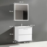 thumbnail of Alpenberger Gäste WC Badmöbel Waschbecken mit Unterschrank | Waschbeckenunterschrank LED Badspiegel | Badezimmermöbel Waschtisch mit Badunterschrank