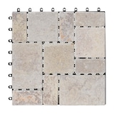 thumbnail of Steinfliese HWC-K70, Bodenfliese Steckfliese Balkon/Terrasse Naturstein, 11x je 30x30cm = 1m² ~ weiß