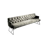thumbnail of KAWOLA Esszimmerbank CHARME Velvet silber 166cm