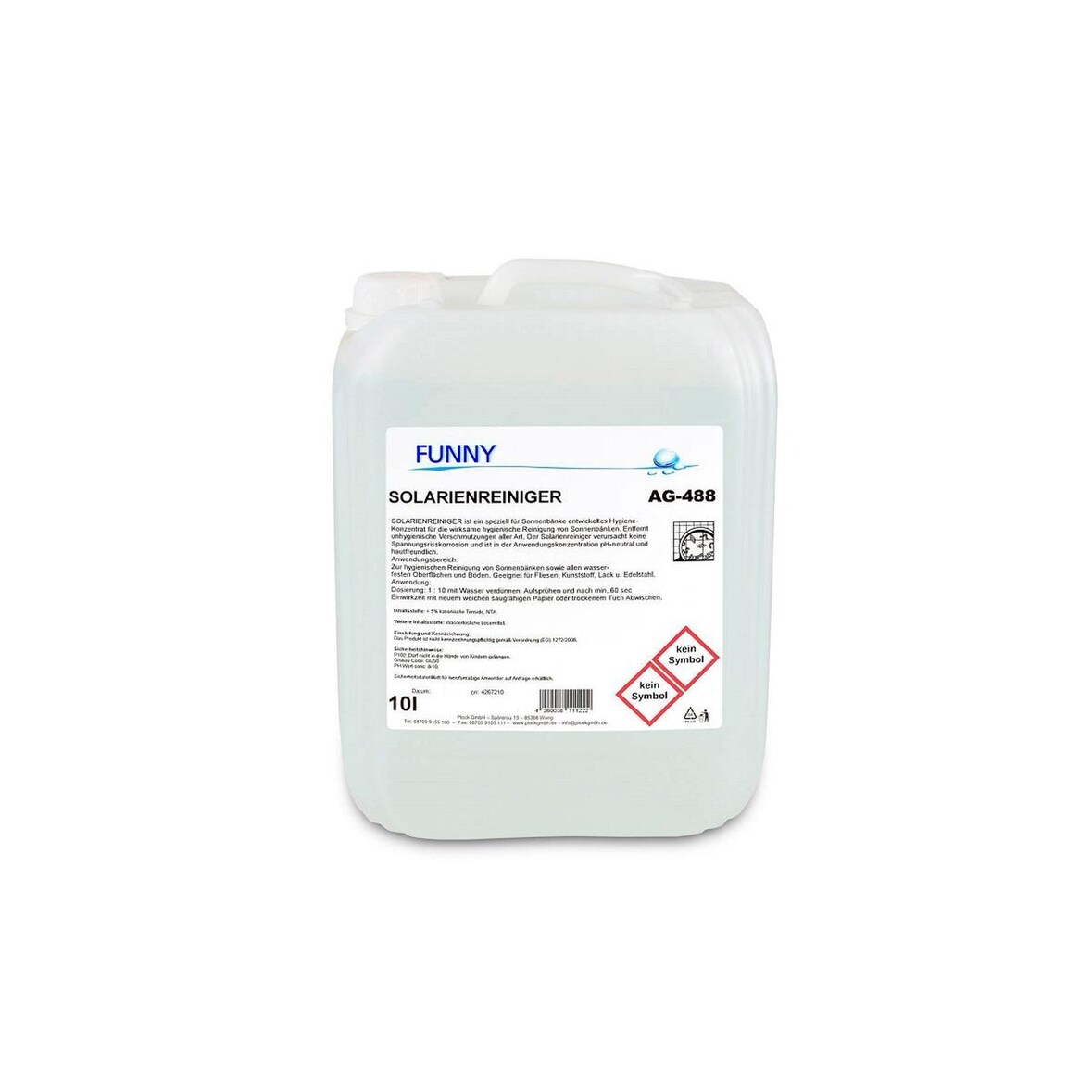 Solarienreiniger - Hygiene-Konzentrat - 2 x 10 L - pH-neutral und hautfreundlich
