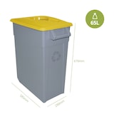 thumbnail of Contentor de resíduos Zeus aberto 65 litros. Cor Amarelo.