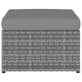 thumbnail of vidaXL Gartensessel mit Hocker Poly Rattan Anthrazit : Farbe - Anthrazit