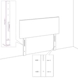 thumbnail of vidaXL Kopfteile 2 Stk. Dunkelgrau 72x7x78/88 cm Stoff