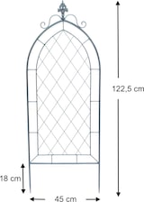 thumbnail of DanDiBo Rankhilfe Metall Rankgitter 120 cm Grau 96193 Kletterhilfe Bodenstecker Blumenhalter Ranksäule