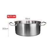 thumbnail of Casseruola Fonda Ø50 cm, Acciaio Inox 18/10 con Triplo Fondo, per Gas Elettrico Induzione Vetroceramica, Linea Master – Made in Italy