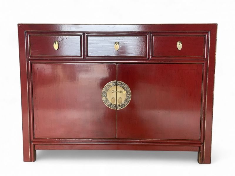 OPIUM OUTLET Asia Möbel Kommode Schrank Sideboard Hochzeitsschrank 33083 rot Landhaus-Stil asiatisch chinesisch orientalisch