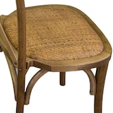 thumbnail of Vacchetti Sedia legno cross marrone chiaro sedutaintreccio impilabile cm50x50h46,5/88