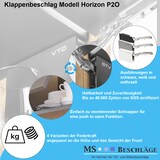 thumbnail of Hochschwenkbeschlag Weiß LF 3500-5200 Drucköffner Klappenbeschlag Klappenlift