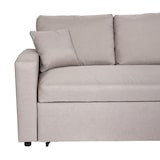 thumbnail of Hoekbank met bed box HWC-L17, bank L-vorm, ligvlak Nosag vering 228cm ~ beige