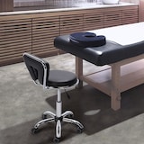 thumbnail of Yaheetech Rollhocker mit Rückenlehne Höhenverstellbar Drehhocker mit Rollen 360° Drehbar Bürohocker Arbeitshocker für Bar/Salon/Arztpraxis/Werkstatt