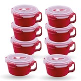 thumbnail of Frischhaltebox 0,85L - Frühstücksschale im Set Rot - 8er Pack ( 8 Stück )