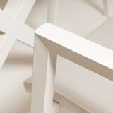 thumbnail of Conjunto de mesas e cadeiras de exterior, empilháveis, Alumínio e têxtil, Branco envelhecido, Mesa: 170x100x75 Cadeiras: 70x57x110