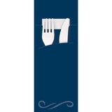 thumbnail of Bestecktaschen, blau, FSC-Mix, weiße Serviette 33 x 33cm, 2-lagig, 520 Stück