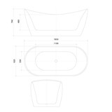 thumbnail of freistehende Badewanne Wanne F13 180x92cm Whirlpool mit Luftmassage mit Amatur AF05