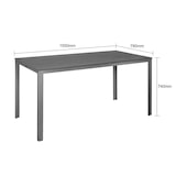 thumbnail of Bolero Valletta Grau Gittertisch für den Außenbereich 1560mm