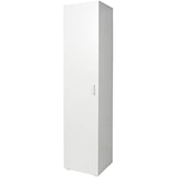 thumbnail of King Home Armoire 1 porte 5 compartiments plaquée 45x45x195 cm Blanc