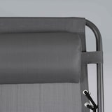 thumbnail of Poltrona da giardino pieghevole relax grigia - Oviala