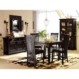 thumbnail of SIT Möbel Acacia vitrinekast | 2 deuren met glasinzet, 3 laden | antiek afwerking | B 98 x D 44 x H 183,5 cm | 09804-30 | Serie SAMBA