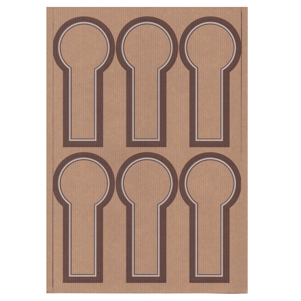 Garcia de Pou - 100 Fogli Din A4 6 Etichette Allungate Ø 6X12,5 Cm Kraft