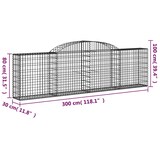 thumbnail of vidaXL Gabionen mit Hochbogen 5 Stk. 300x30x80/100 cm Verzinktes Eisen