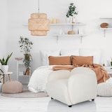 thumbnail of Loungestoel / relaxfauteuil VERDUNA stof bouclé wit hjh LIVING