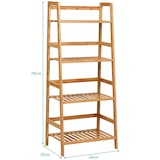 thumbnail of COSTWAY Scaffale a 4 ripiani, libreria in legno, scaffale a scala, scaffale per piante, scaffale da balcone
