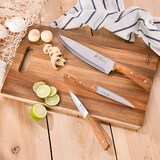 thumbnail of BERGNER - Pfannen Ø20/24cm aus Gusseisen geeignet für Induktion mit Set aus 3 Küchenmessern Edelstahl