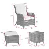 thumbnail of tectake Conjunto de ratán Benissa  natural - 403352