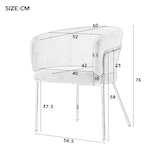 thumbnail of Merax Freizeitstuhl, einzeln, Ankleide Stuhl, Wohnzimmer und Schlafzimmer, leichter Luxus, Esszimmerstuhl, mit vier Stützbeinen aus Metall, beige