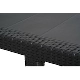 thumbnail of Dmora Gartentisch Roma, Rechteckiger ausziehbarer Esstisch, ausziehbarer Gartentisch in Rattan-Optik, 100 % Made in Italy, 150x90h72 cm, Anthrazit