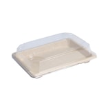 thumbnail of PACKNWOOD - uds - Bandeja sushi pulpa con tapa transparente 18,8x13cm - 210SUBIO11MM