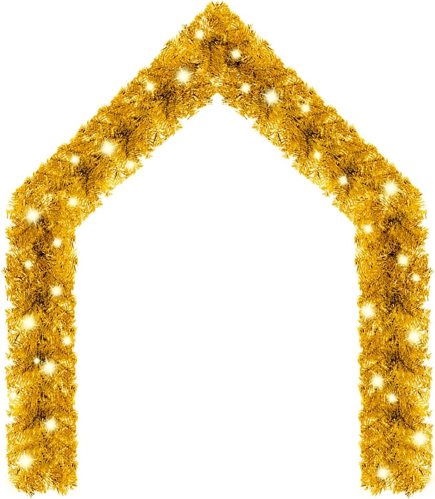 vidaXL Weihnachtsgirlande mit LED 10 m Golden