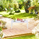 thumbnail of Relaxdays Gartentisch, wetterfest, auch für Terrasse und Balkon, Loungetisch, HBT: 39 x 98 x 48 cm, Outdoortisch, weiß