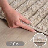 thumbnail of Carpetsale24 Teppich Läufer 60x110 cm Beige Hochflor Skandi Boho Karo Design Hoch-Tief Effekt Weicher Flauschig Pflegeleicht für Schlafzimmer, Flur