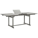 thumbnail of Garten-Esstisch VEGO Grau (150-200)x100x75 cm Massivholz Akazie Eckig | Gartentisch Holz klappbar Outdoortisch Terrassentisch verstellbar